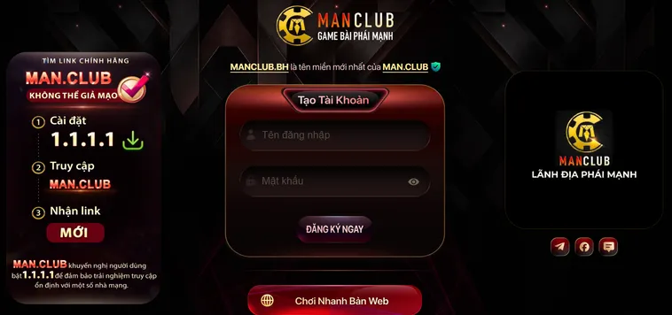 Cổng Game ManClub - Game Bài Phái Mạnh Nhận Thưởng Cực Lớn